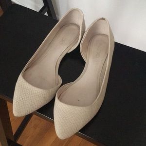 Aldo Cream Reptile Pattern Flats